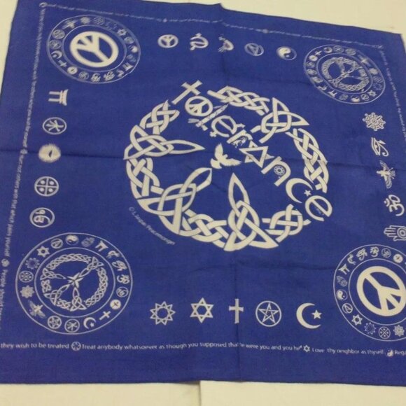 Coexist Tolerance Bandana ~ 100% Cotton ~ 22" x 22" ~ Brand New! - Picture 2 of 2